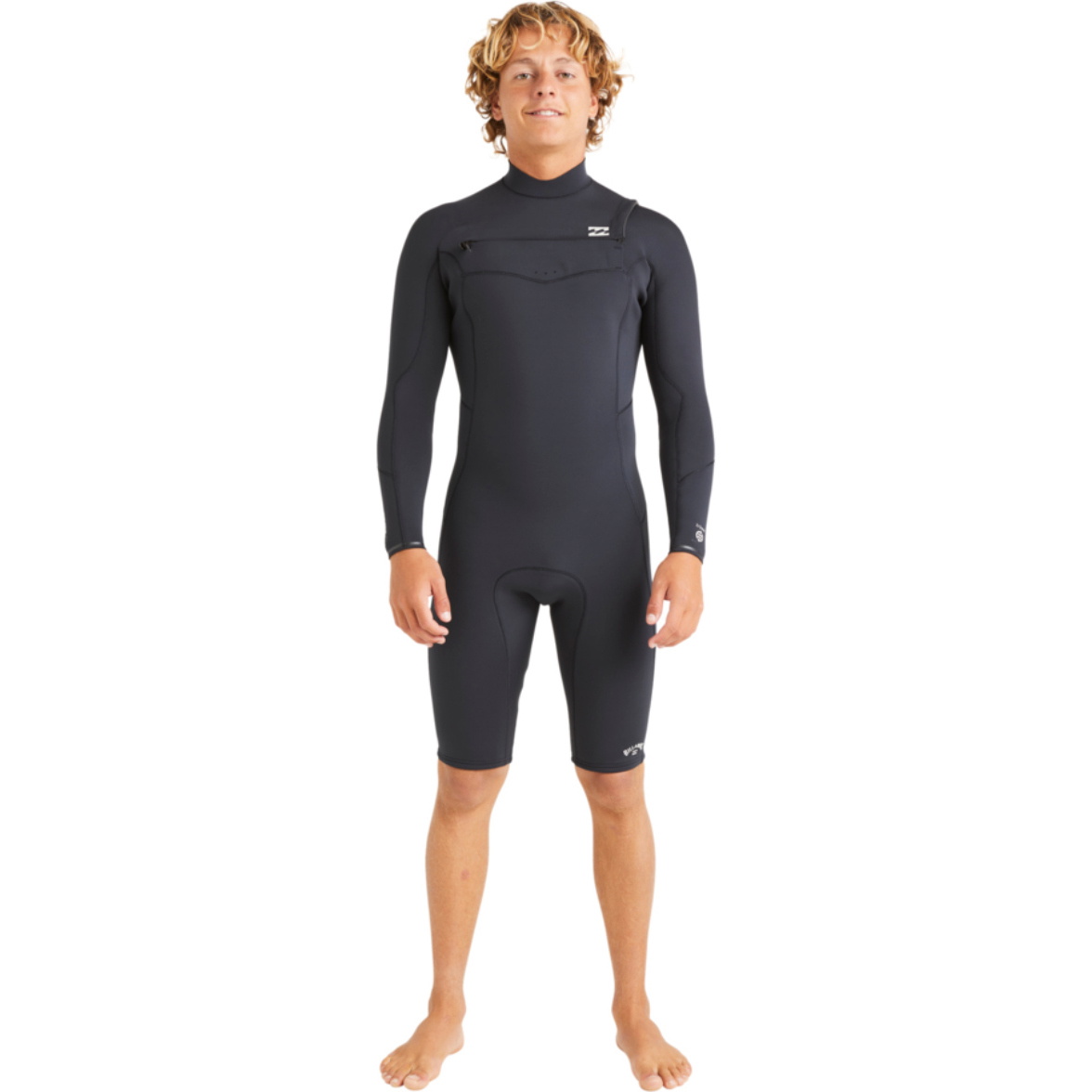 2026 Billabong Mens Absolute Natural 2mm Chest Zip Langærmet Flyverdragt ABYW400125 -.. Black